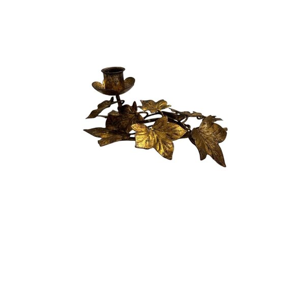 Embroidered Fall Table Runner & Gold Leaf Candle Holders Set - Picture 7 of 13